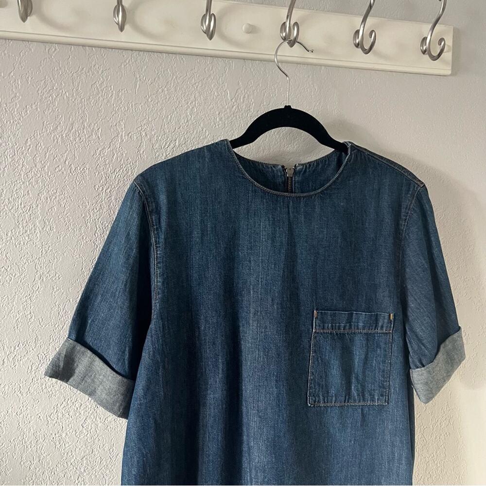 TWP Cotton Denim Oversized Pocket Top - Picture 2 of 7